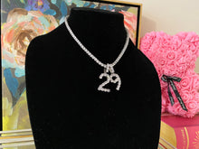 Load image into Gallery viewer, Luxe Personalized Number Pendant &amp; Eternity Tennis Chain Necklace - Customizable

