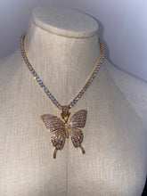 Load image into Gallery viewer, Pure Sparkle Pave Butterfly Pendant &amp; Tennis Chain Necklace
